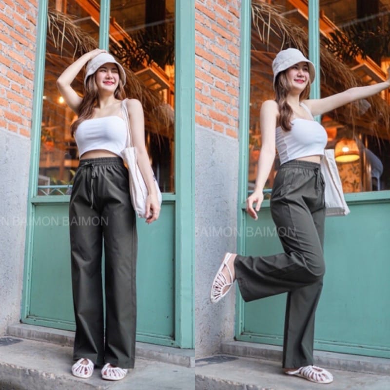 BEFAST - ZEC OOTD Wanita Celana Panjang ZIYURA / Julesa CREPE Pant / Celana Panjang Casual / Celana Kulot Kekiniaan Remaja Wanita / OOTD Ala Style Korean / Celana Polos Formal / Fashion Kerja Wanita