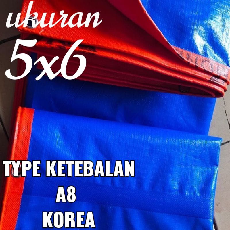 TERPAL PLASTIK A8 UKURAN 5X6 meter merk TRECK