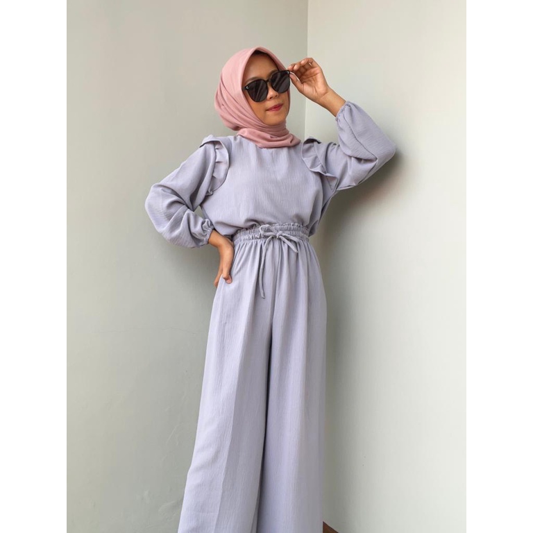 RUBY SET//SETELAN KULOT KRINKEL//OOTD KEKINIAN// SETELAN TERLARIS// SETELAN PALING BANYAK DI MINATI-2