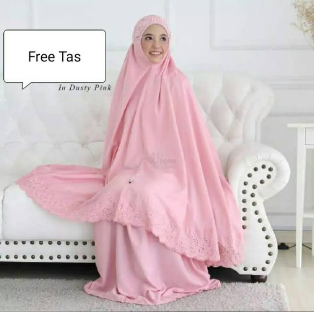 Mukena Khadijah Free Tas Mukena Dewasa Mukena Travel Telekung Bordir COD