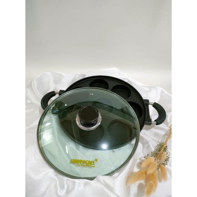 Promo Cetakan kue 8 lubang datar happy call- cetakan apem stainless