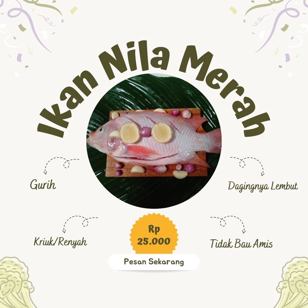 

IKAN NILA MERAH SEGAR BERKUALITAS TERBAIK ORIGINAL DAN BUMBU (READY TO COOK)