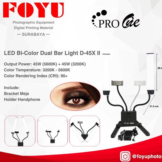 Professional LED Bi-Color Dual Bar Glam Light Pro One D-45X