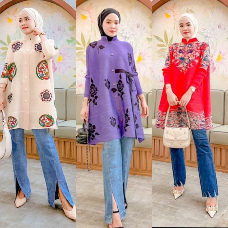 READY STOCK  BAJU TURUN NAIK VIRAL/SHEERA TUNIK PLISKET/NONIE TUNIK/GAMIS PLISKET VIRAL/ZIELA TUNIK/