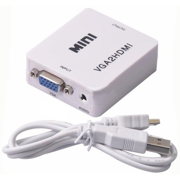 Converter VGA To HDMI Video With Audio / Mini Adapter HD Video 1080P Connector