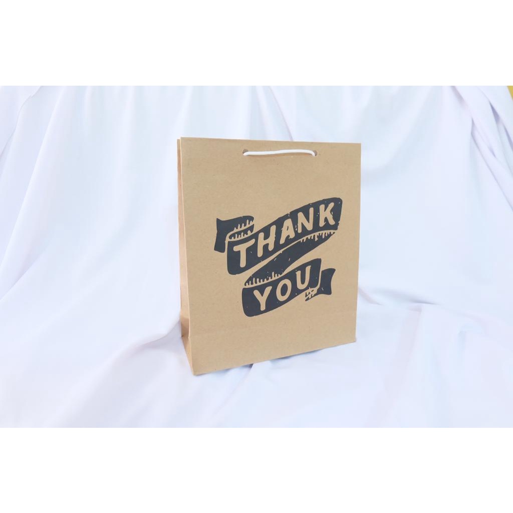 

paperbag coklat sablon thank you ready