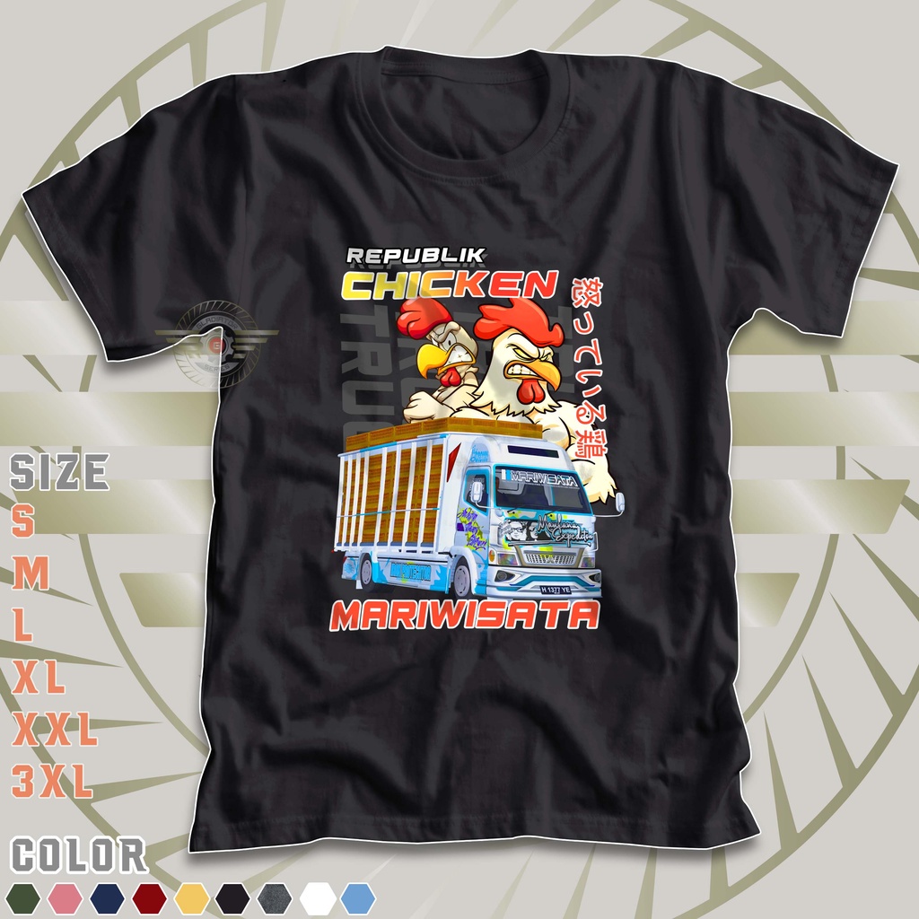 Jual KAOS TRUK AYAM BALAP REPUBLIK CHICKEN  Baju Truck Oleng Rebecca