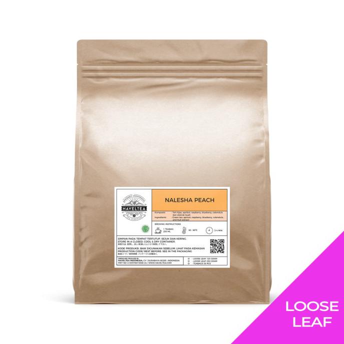 

[[BISA COD]] NALESHA PEACH | Pouch | Haveltea | Teh Hijau Peach Aprikot | Fruit Tea - Loose Leaf