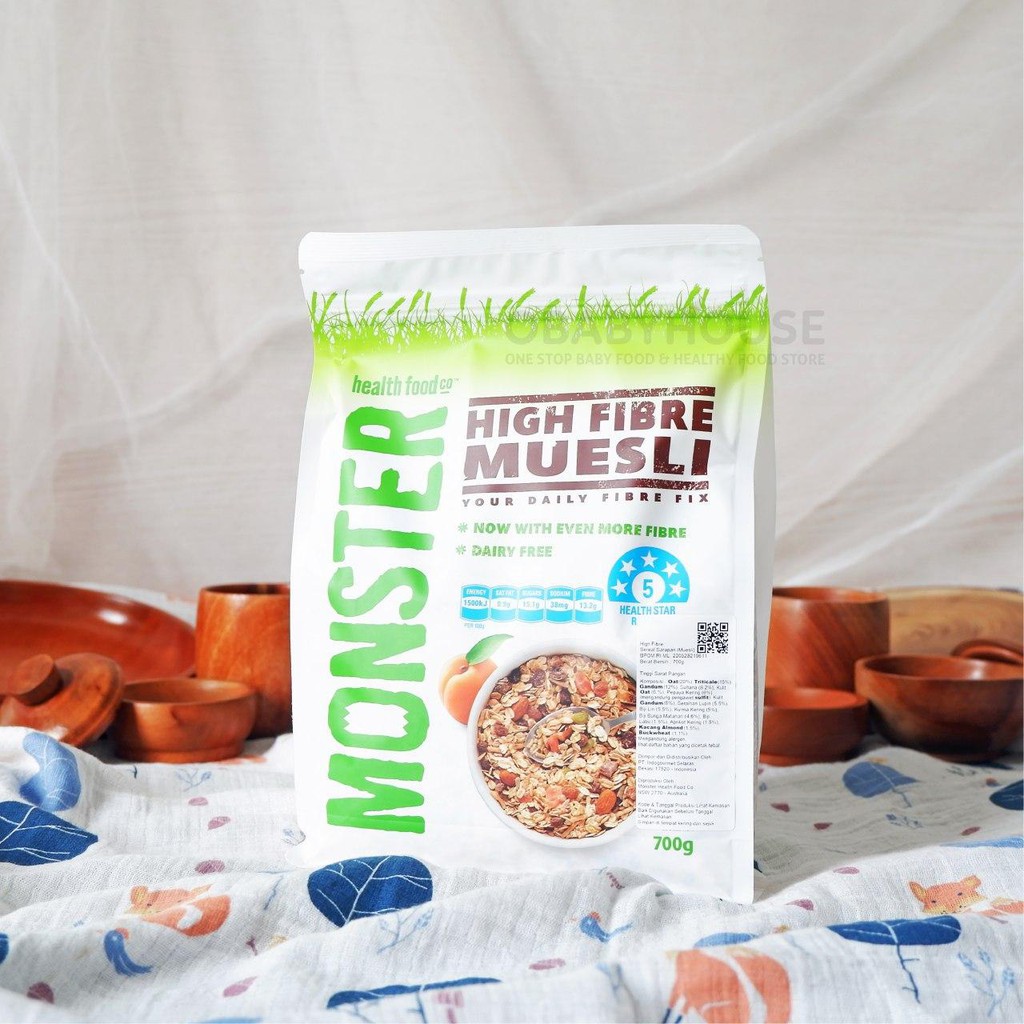

Monster High Fibre Muesli 700 gr (ED 25 Juni 2025)