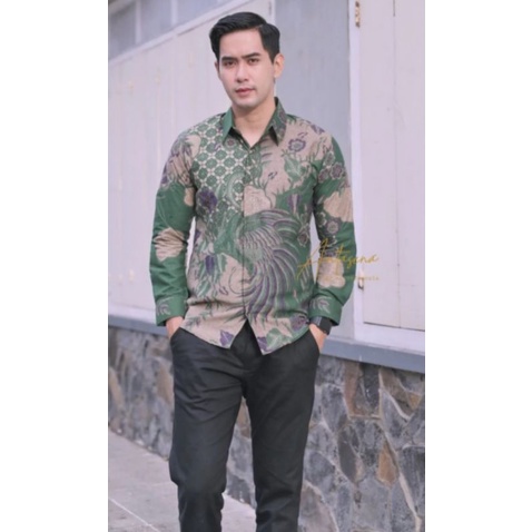 Kemeja Baju Batik Pria Lengan Panjang Full Furing Slim Fit Kertabumi Solo Bahan Katun Terbaru