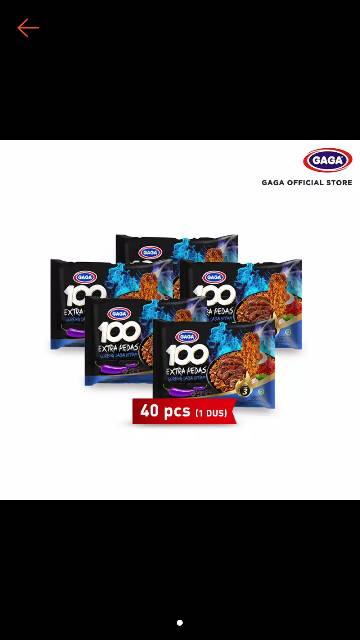 Mie Gaga100 satu  dus isi 40 pcs