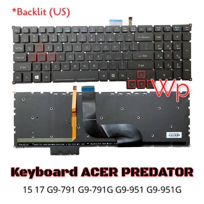 Keyboard Acer Predator 15 17 G9-791 G9-791G G9-591 G9-591G G9-591R