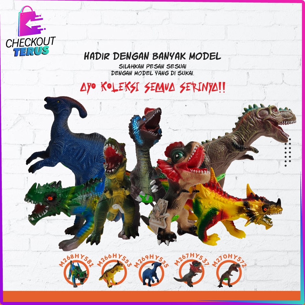 CT M266 270 Mainan Action Figure Dinosaur Mainan Anak Dinosaurus Bunyi Mainan Dinosaurus Animal Figure