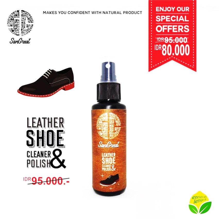 Pembersih dan Pengkilap Sepatu Kulit - Natural Leather Shoe Cleaner &amp; Polish