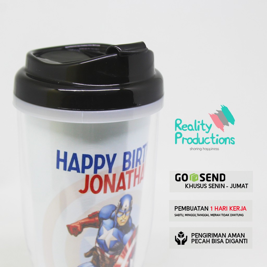 Exmoor Tumbler Captain America untuk Kado Ulang Tahun Anak