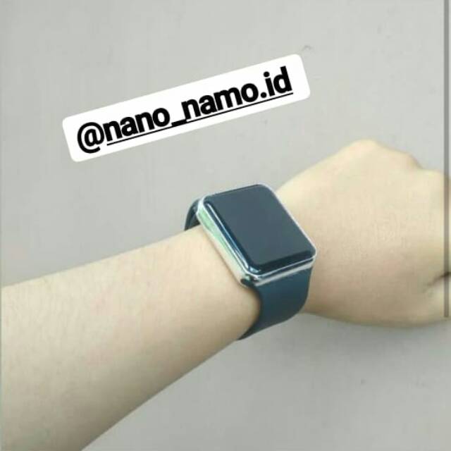 Jam iphone watch led black silver