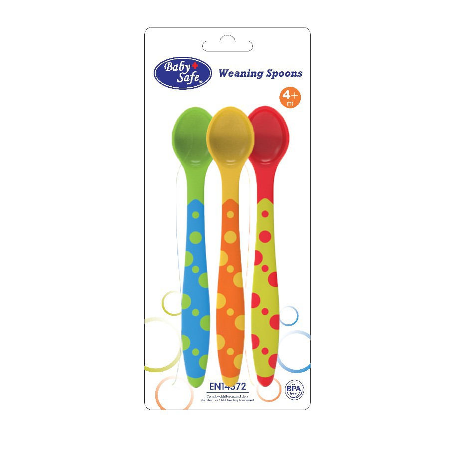 Baby Safe Weaning Spoon 3pcs BS351 Sendok Makan