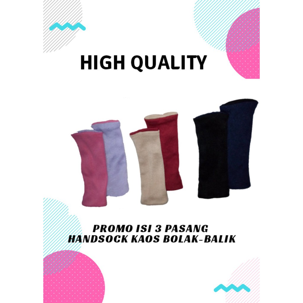 SALE PROMO ISI 3 - Handsock Manset Tangan Kaos Tebal 2 dua warna - tukiyem13