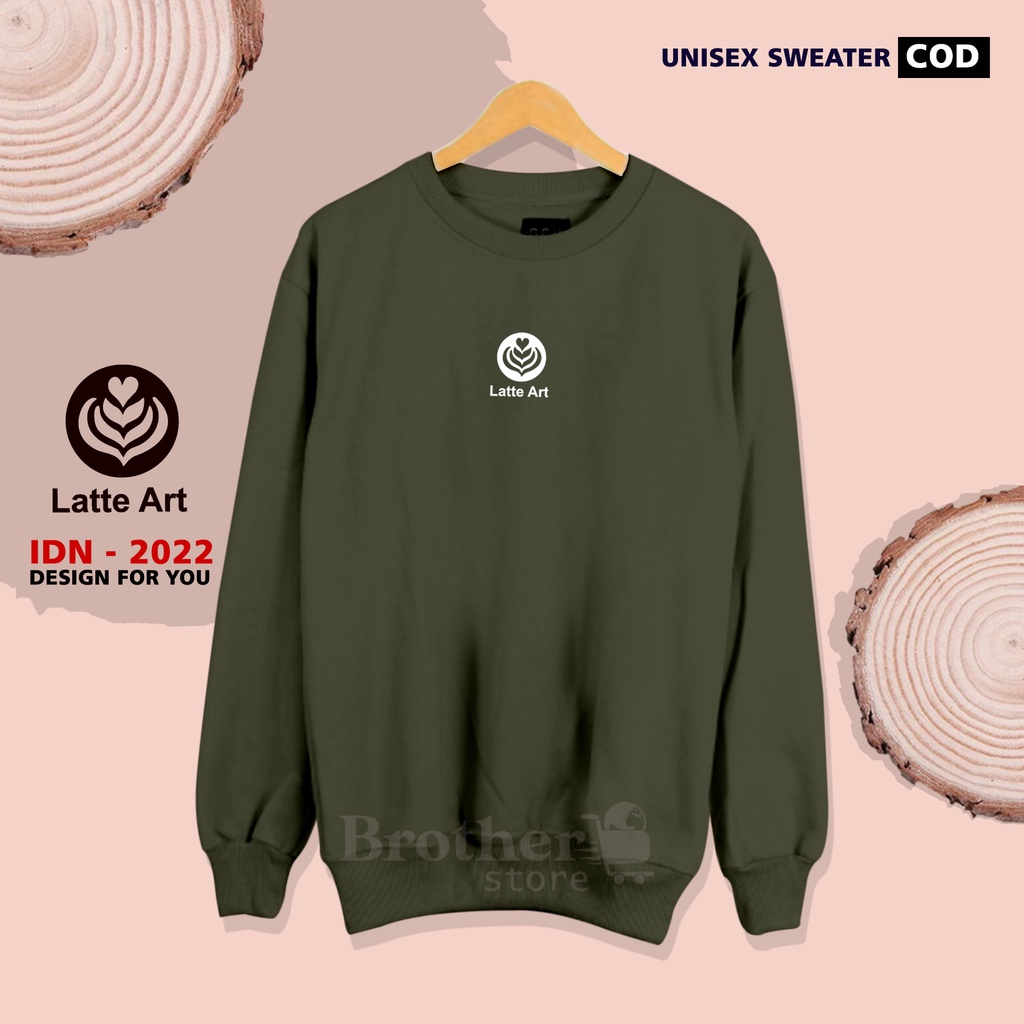 sweater crewneck sweatshirt - Latte Art - ( PROMO COD )