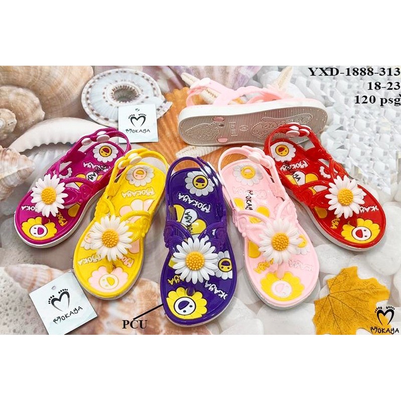 Sandal Let Anak Balita Bunga Daisy Import Mokaya 1888-313