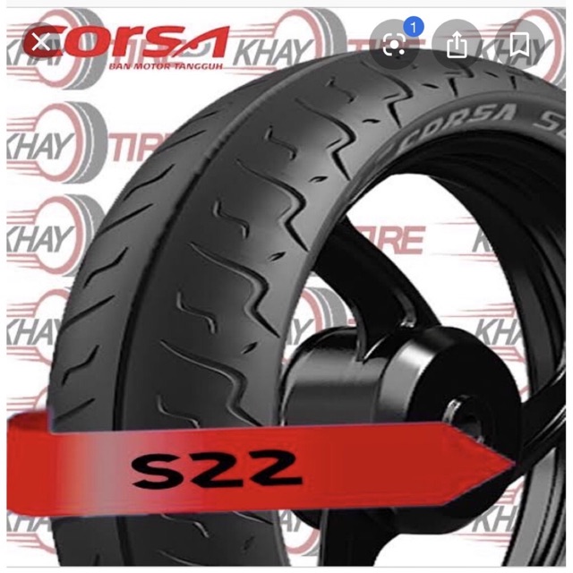 BAN LUAR TUBELESS CORSA S22 90/90-14 BELAKANG MATIC