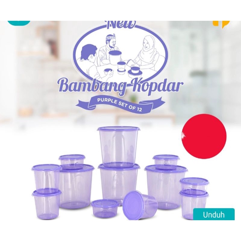Toples Plastik Bambang Kopdar Ungu set isi 12 Pcs
