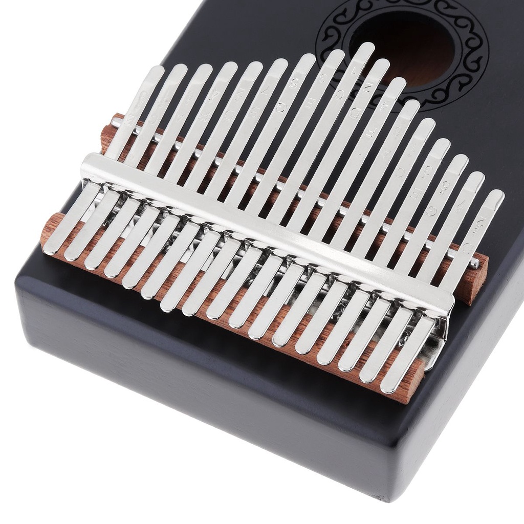 Kalimba Piano Jempol Mini 17 Kunci Bahan Kayu Mahoni Warna Abu-Abu Untuk Hadiah