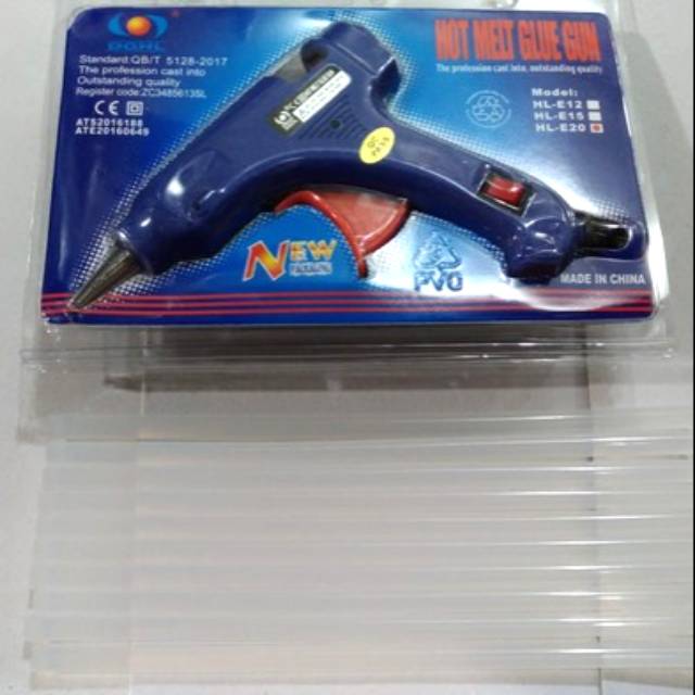 Hot Glue Gun / Tembakan Lilin dengan Refill 10 Stick