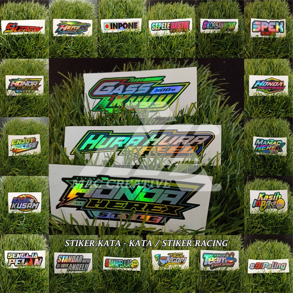 

stiker kata-kata / stiker viral / stiker bengkel terbaru / stiker racing / stiker herex -SKV part 3