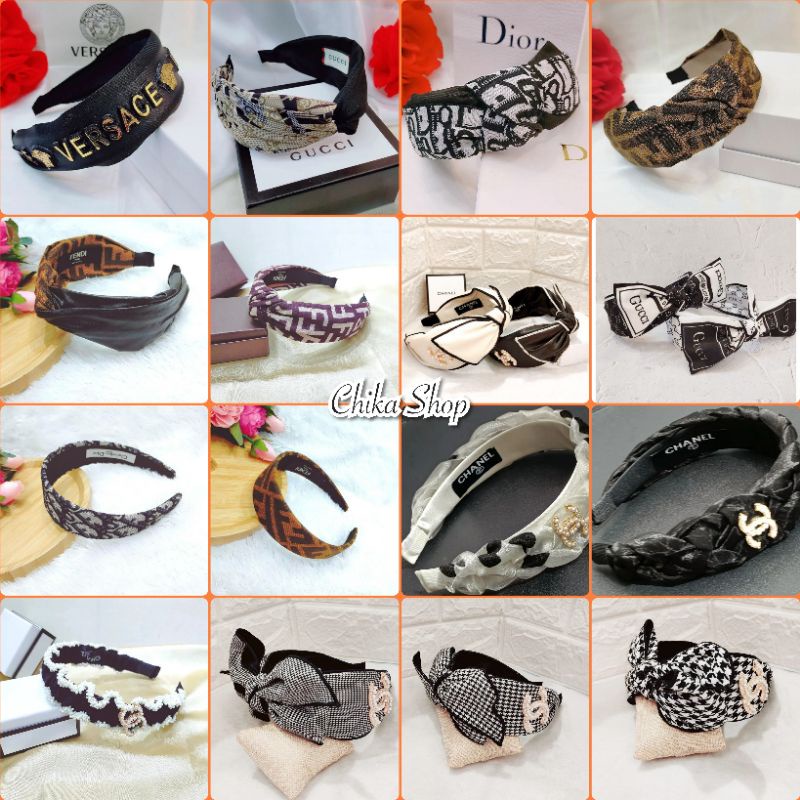 Grosir (SSC) BANDO LVi GUCCII FEND DIO*S VERSA IMPORT FASHION / BANDO BANDANA IMPORT / BANDO WANITA