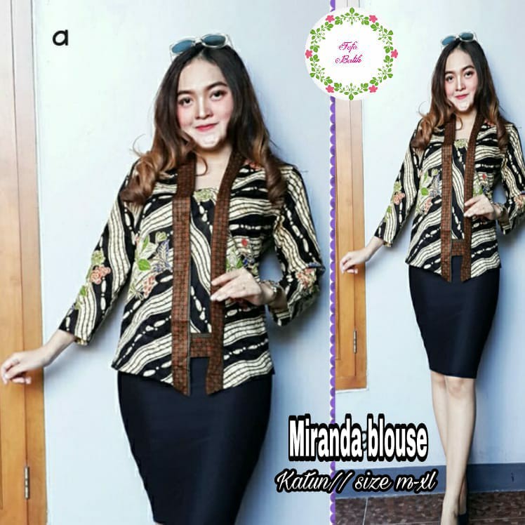 BAJU BATIK WANITA MODEL BLUS MASA KINI MIRANDA