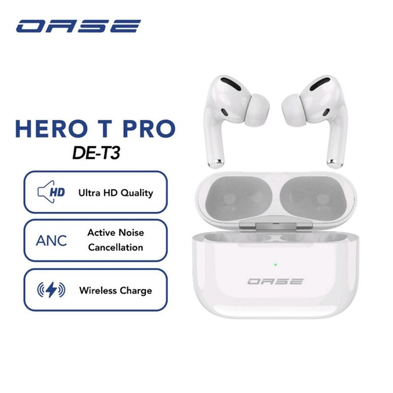 HEADSET TWS Bluetooth 5.1 OASE DE-T3 Hero T Pro Earphone Ultra-HD Audio  new
