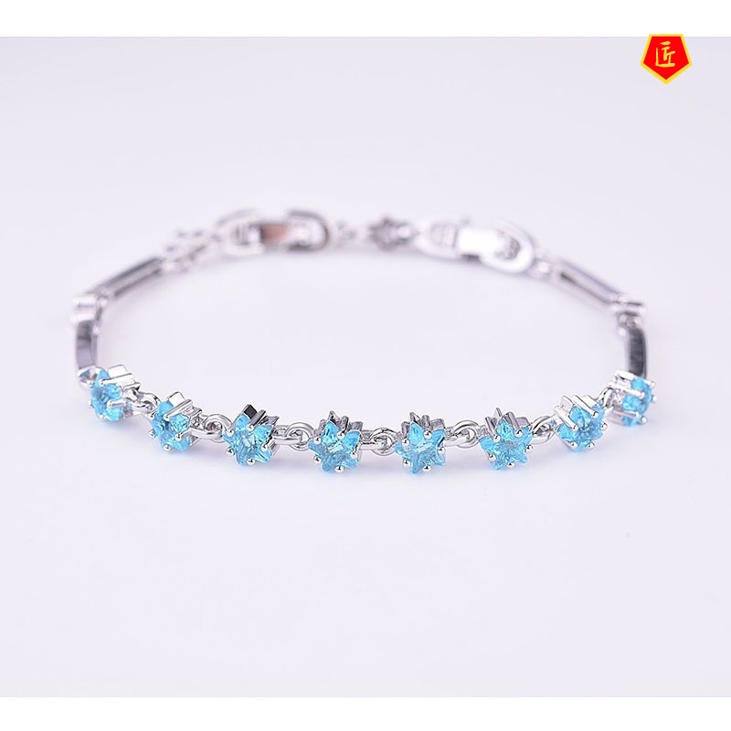 [Ready Stock]Women's S925 Silver Flower Bracelet Fashion Elegant