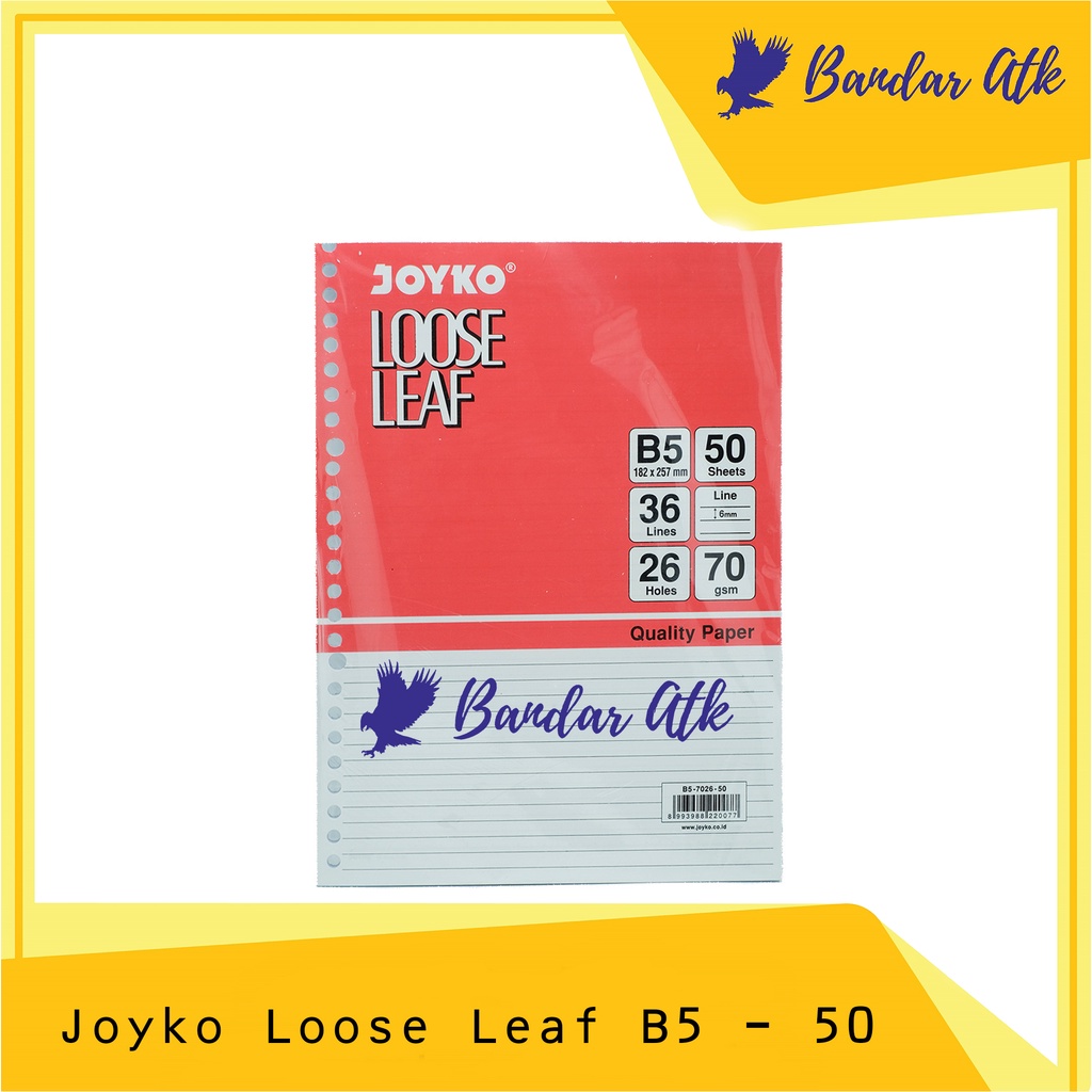 

JOYKO Isi Kertas File Besar B5 50 lembar Refill Loose Leaf Binder [1 PACK]