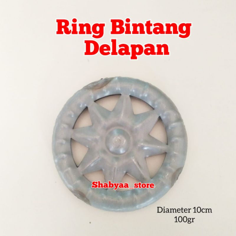 RING BINTANG 8 gelang roda  ornamen pagar besi