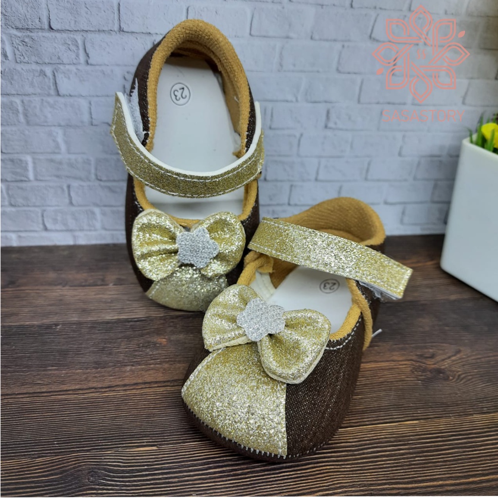 SEPATU PREWALKER BABY BAYI ANAK PEREMPUAN PITA 0-12 BULAN GP05