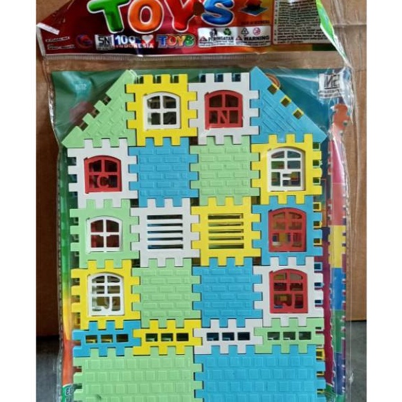 Mainan Funny Block Rumah Bricks Balok Funnyblock Funny Block Toys Mainan Anak Bentuk Rumah