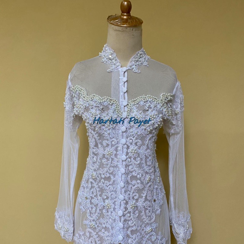 Kebaya Akad Nikah Full Payet / Kebaya Tunik / Gaun Pengantin / Wedding Dress