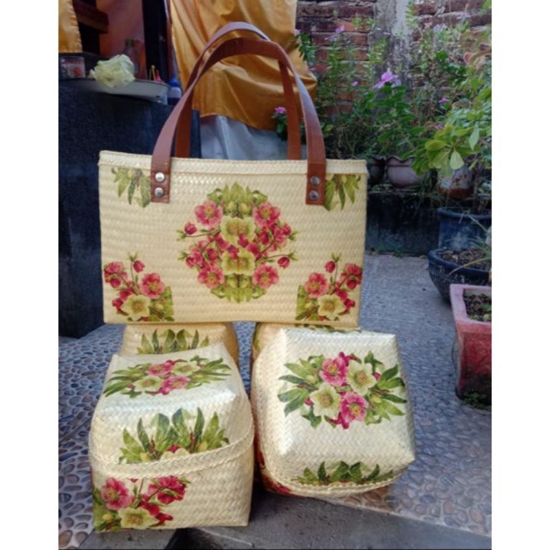 Set Keben Bambu Lukis