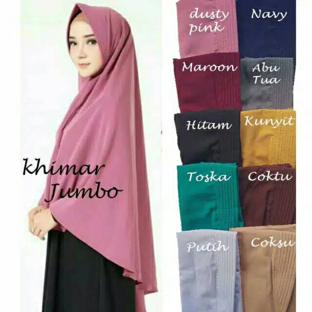 Khimar Hijab Penguin Syari Pet Antem Jumbo