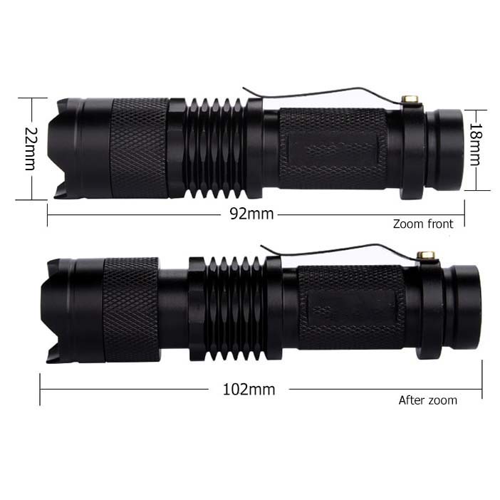 Senter LED 2000 Lumens Waterproof + Charger + Box