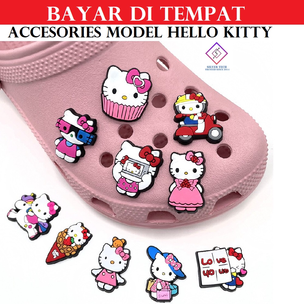 SILVERTECH Accesories Hiasan untuk sepatu Sandal Crocs, Tas, Gelang, Fashion sepatu lucu