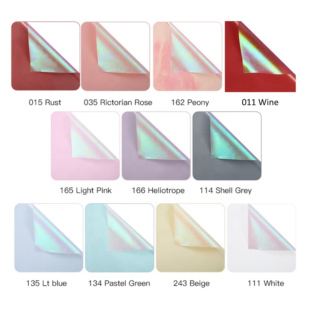 

BICOLOR HOLOGRAPHIC CELLOPHANE LEMBARAN (60 x 60 cm) - Kertas Bunga Wrapping Paper