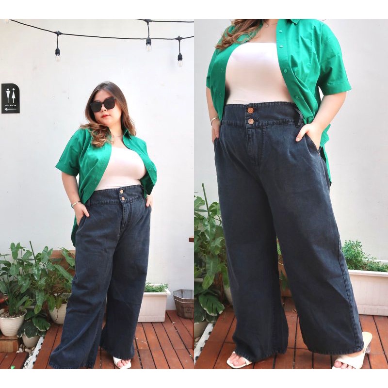 Celana Kulot Jeans Big Size 35 36 37 38 - Bossy Kulot