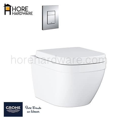 GROHE Paket Eurosmart WC Wall Hung / Kloset Toilet Gantung 39205000