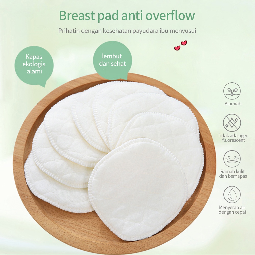 Aikoky Breast pad lembut Bahan katun murni Bisa dicuci tanpa deformasi