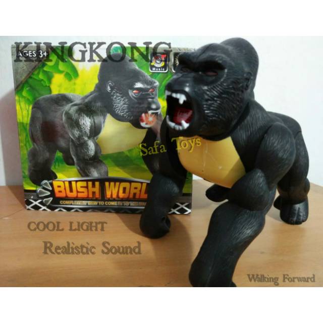 MAINAN BUSH WORLD MAINAN KINGKONG BERJALAN LIGHT AND SOUND