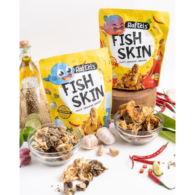 

Raftels Fish Skin Original 75gr Festive Frozen Food
