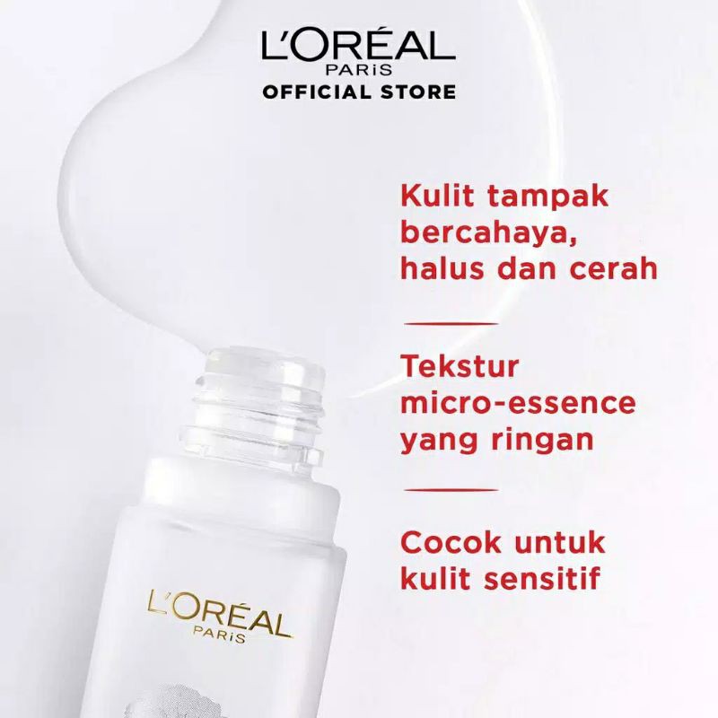 Loreal Paris Revitalift Crystal Micro Essence Water - 130ml / 65ml / 22ml Tutup Silver - Serum Wajah L'oreal Esence Essens Esens Essen Toner Ukuran Kecil Sedang Besar Skincare BPOM