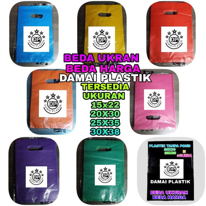 Kantong Plastik Pond Packing Shop 30x38 Oval Plong Polos 30 x 38 Cm Shoping Bag Plastik Pack Online Shop